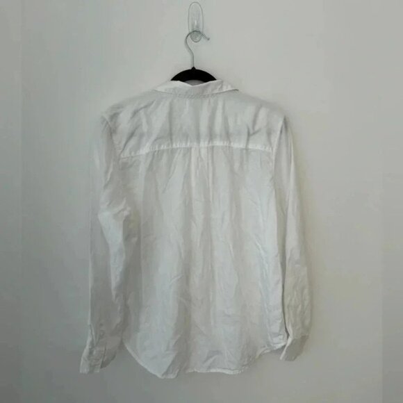Liz Claiborne white 100% lyocell minimalist blouse - Picture 8 of 9